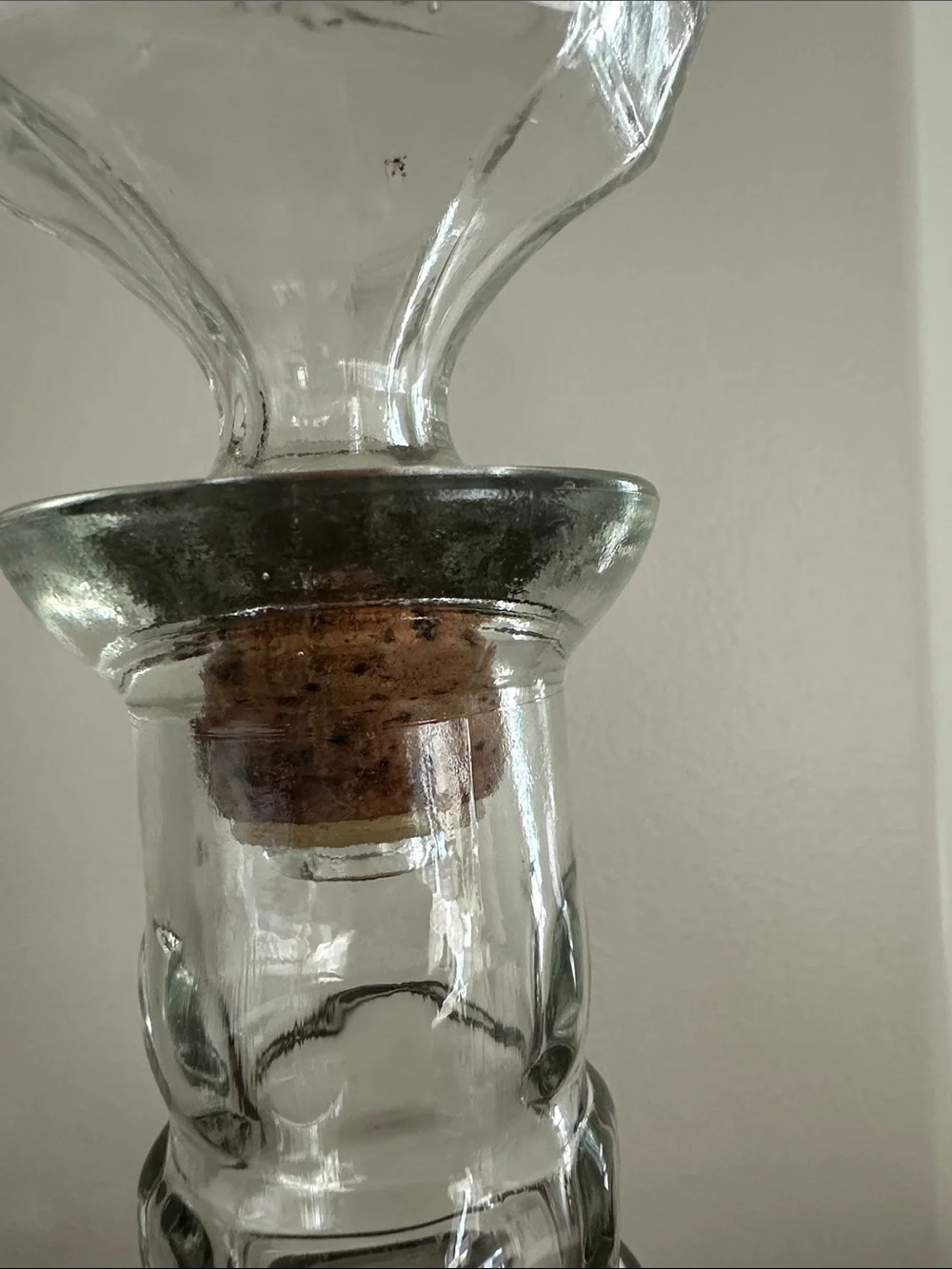 Vintage MCM Atomic Starburst Glass Decanter with Stopper